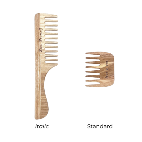 Small Wide-Tooth Comb in Natural Wood