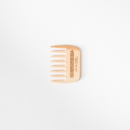 Small Wide-Tooth Comb in Natural Wood