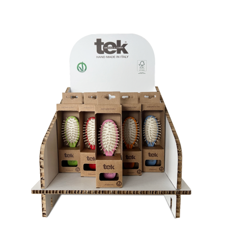 Tek Women's Wooden Brush Counter Display - 36 Pieces