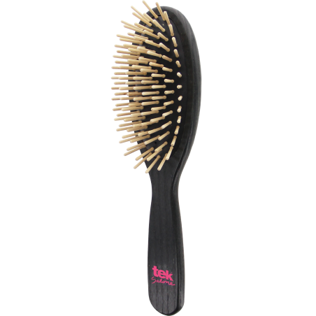 Large Oval Black Brush with Short Pins