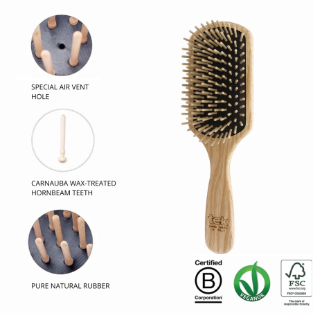 Medium Rectangular Brush with Short Pins