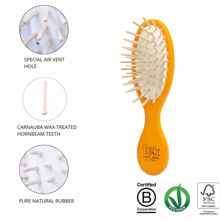 Small Oval Orange Brush