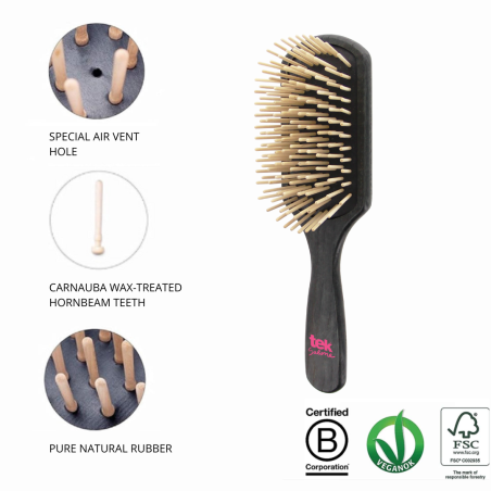 Large Rectangular Black Brush with Long Pins